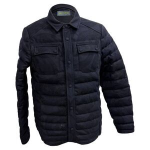 Etro Paisley Print Padded Jacket in Navy Blue Wool